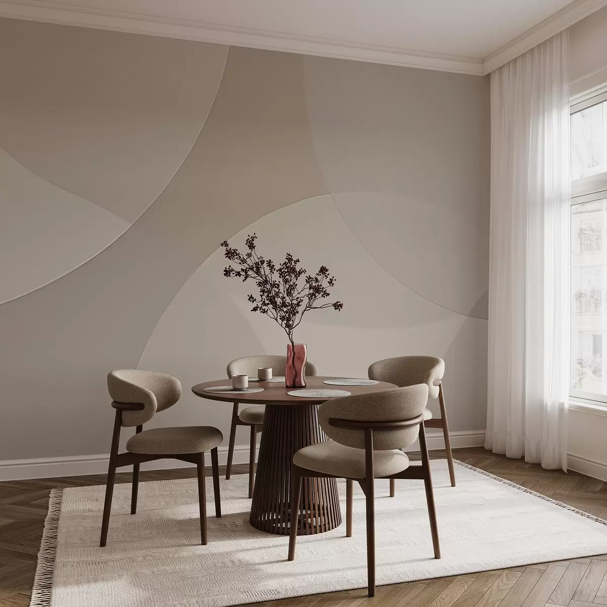 zidne murale Apstraktni krugovi w04439