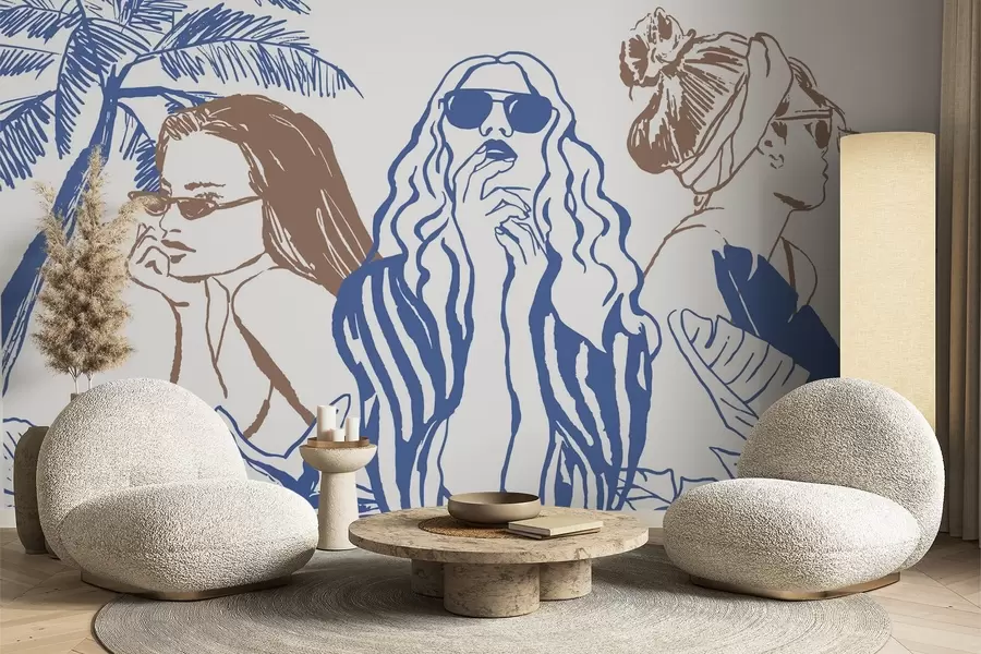 zidne murale Djevojke w04463