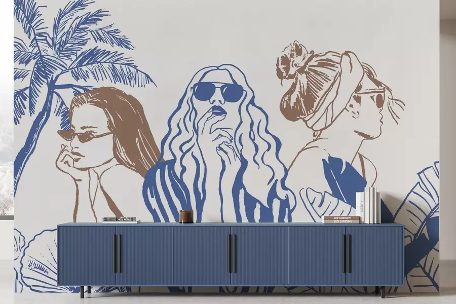 zidne murale Djevojke w04463