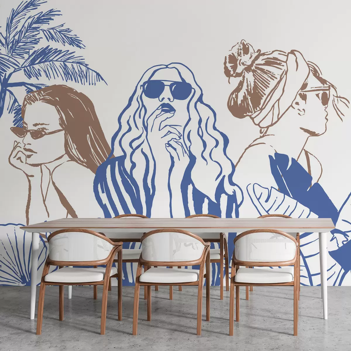 zidne murale Djevojke w04463