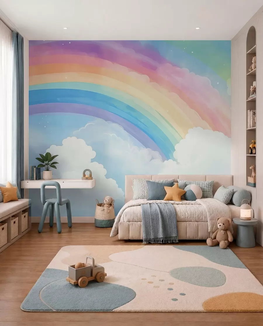 zidne murale Duga iznad oblaka w04487