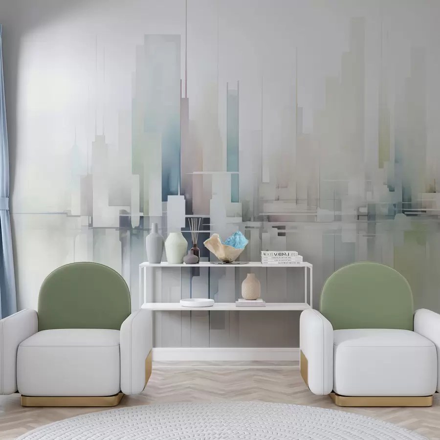 zidne murale Apstraktni grad w04488