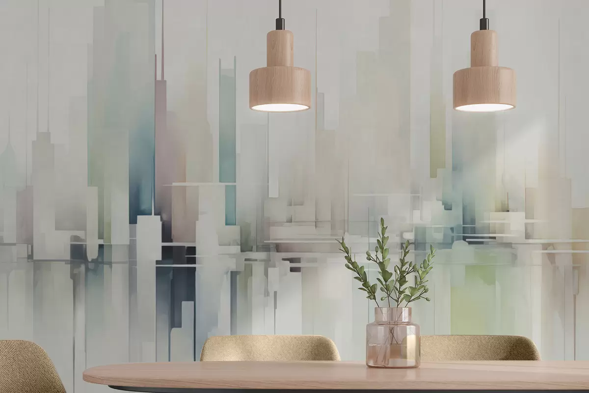 zidne murale Apstraktni grad w04488