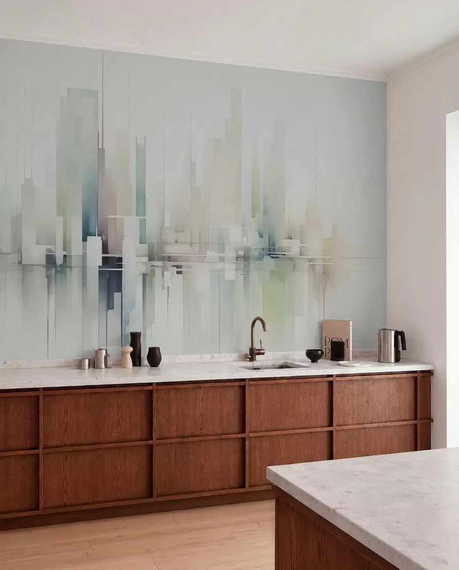 zidne murale Apstraktni grad w04488