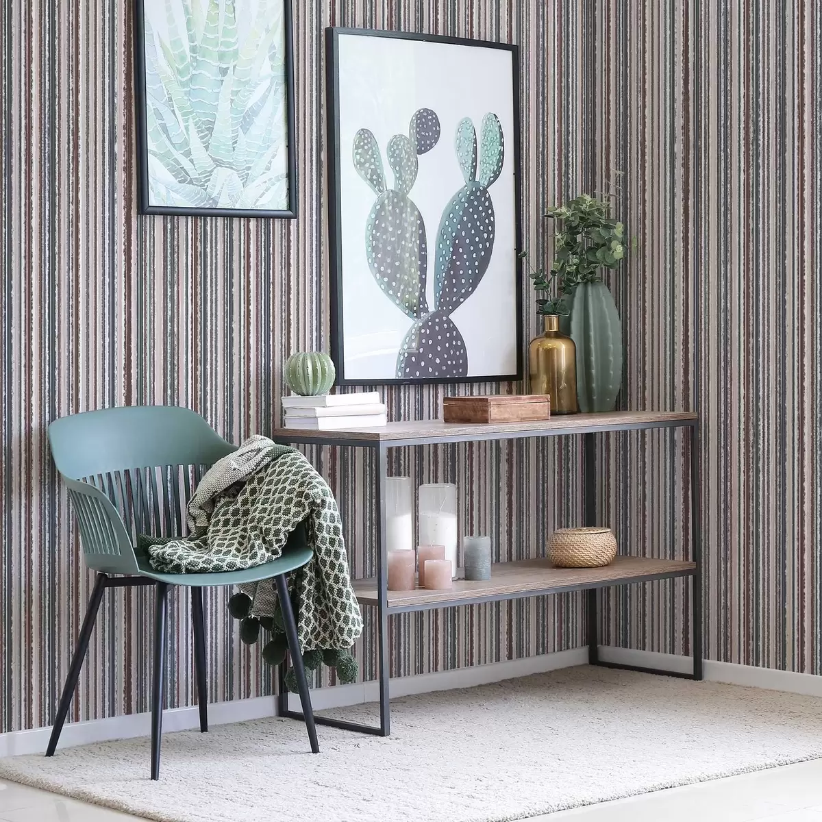 Pozadina Prugasti uzorak u sivo-smeđim tonovima a00504