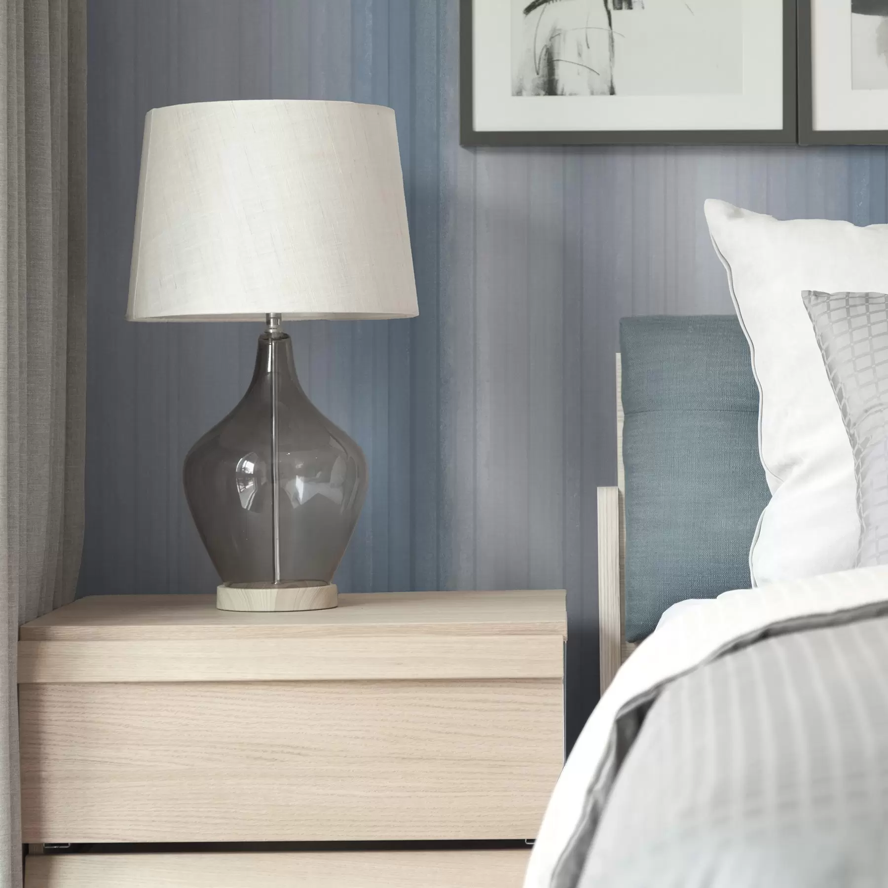 zidne murale Meke plavo-sive gradijentne pruge a00506