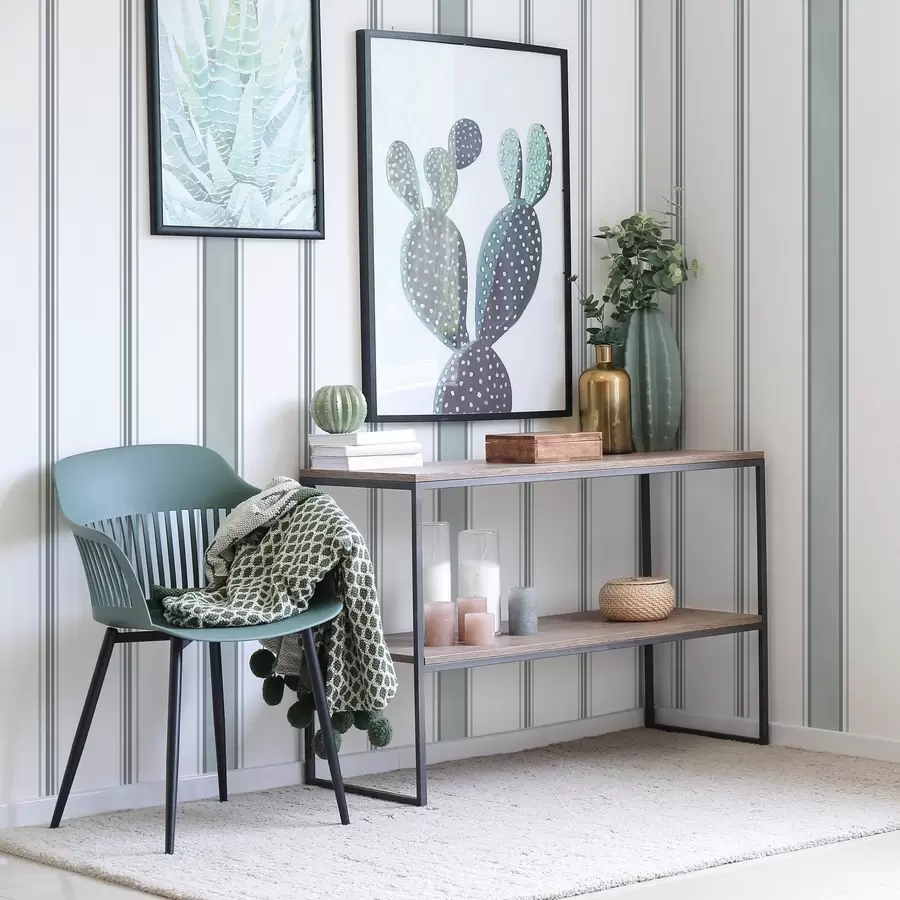 zidne murale Široke pruge u sivo-plavoj paleti a00516