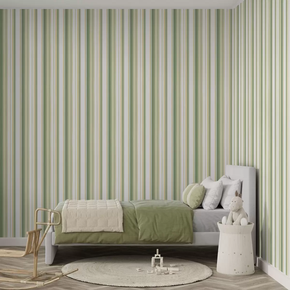 Pozadina Zelene i bež pruge sa žutim akcentnim linijama a00531