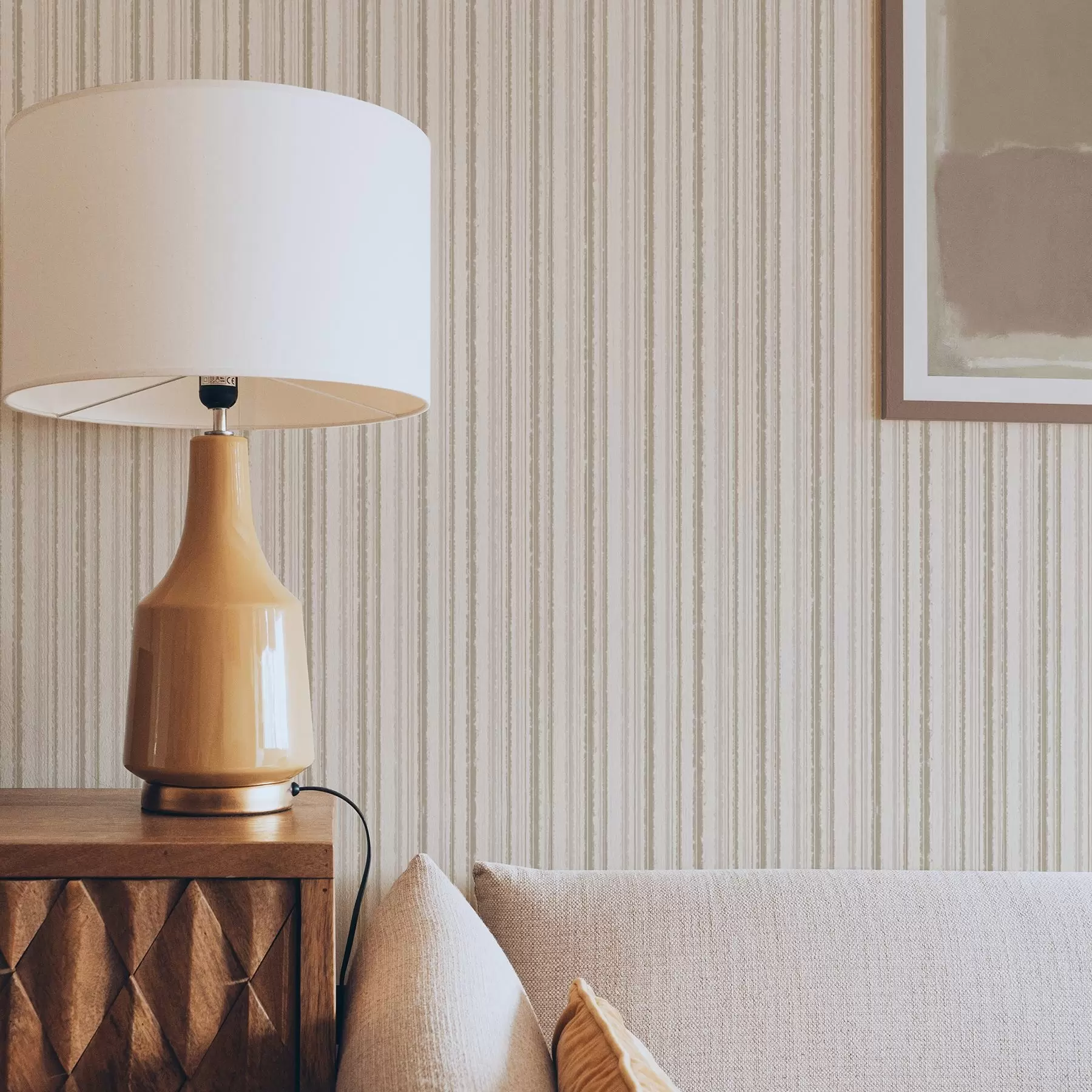 zidne murale Tanke pruge u svijetlim bež tonovima a00549