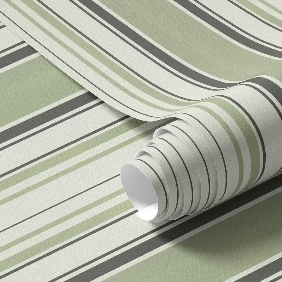 zidne murale Krem pozadina s mješavinom zelenih i crnih pruga a00563