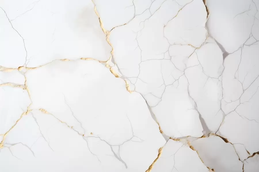 zidne murale Imitacija mramora s finim pukotinama i žutim žilicama w09390