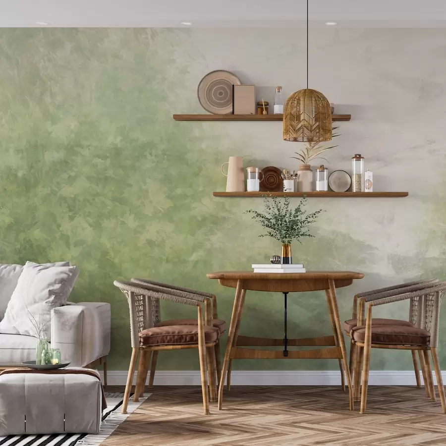 zidne murale  Imitacija lišća na betonskom zidu w04468