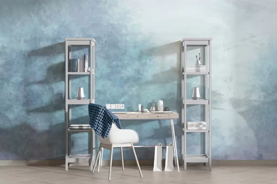 zidne murale  Imitacija lišća na betonskom zidu w04468v1