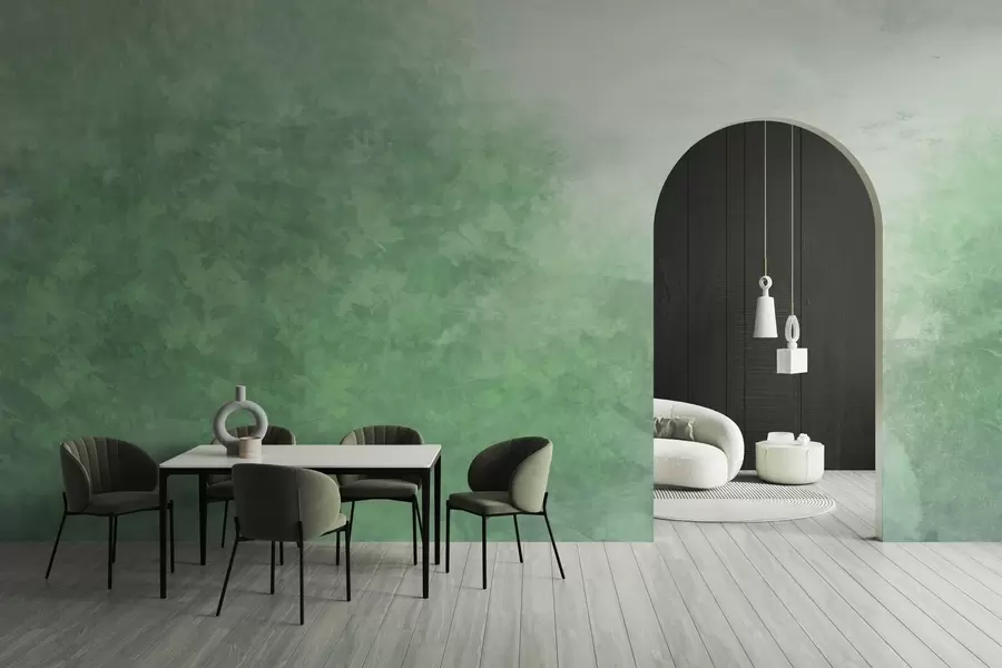 zidne murale  Imitacija lišća na betonskom zidu w04468v2