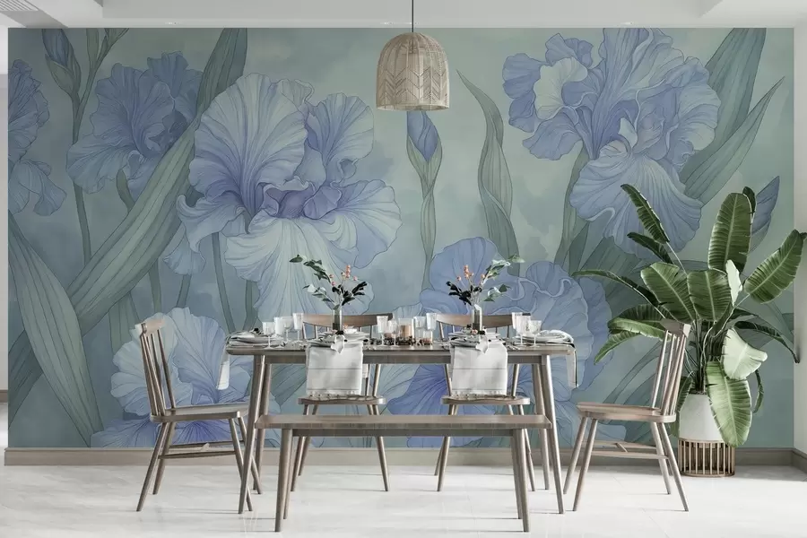 zidne murale Ilustrirane perunike w04469