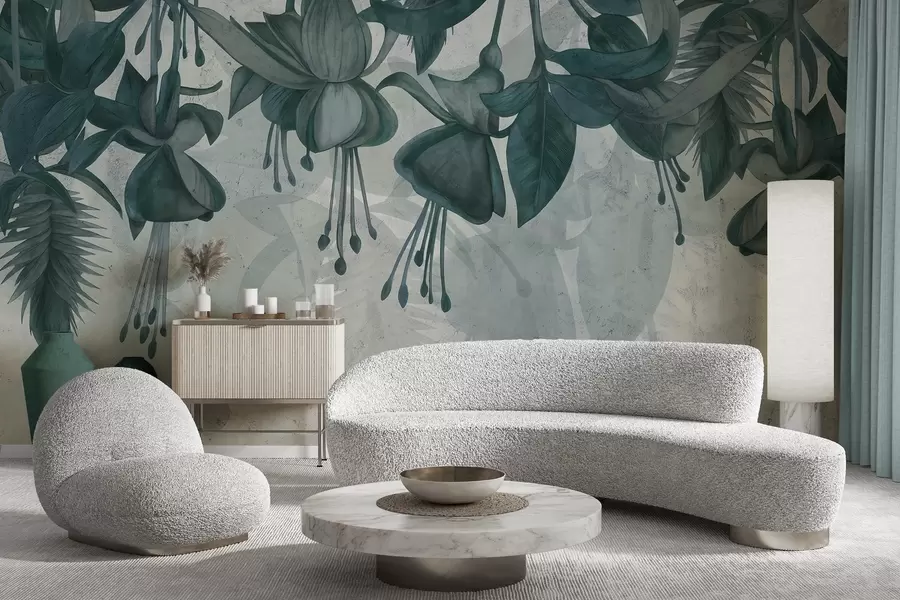 zidne murale Viseće cvijeće u grunge stilu w04472v1