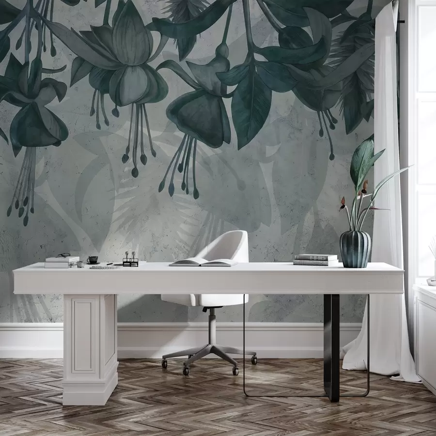 zidne murale Viseće cvijeće u grunge stilu w04472v1