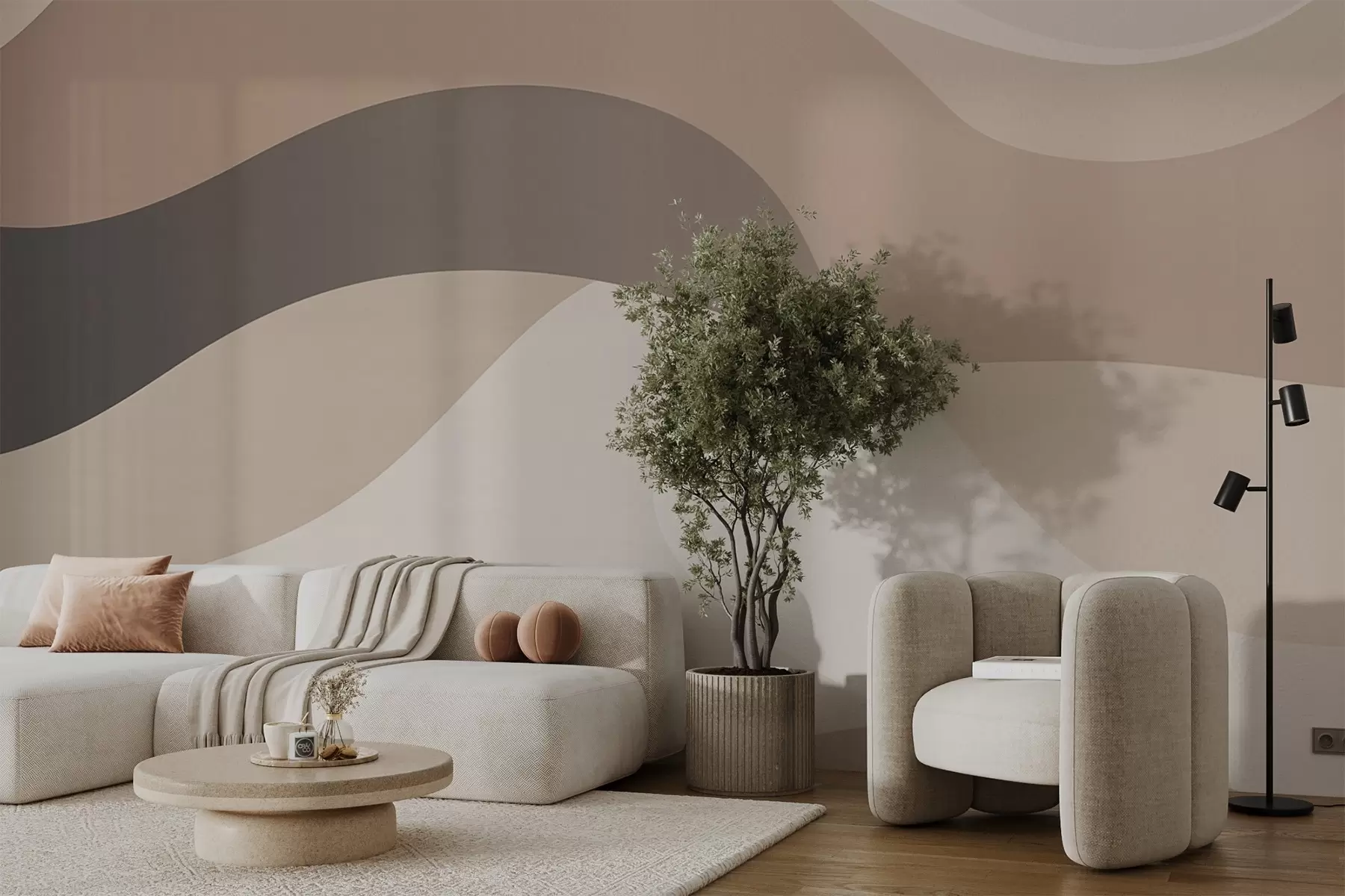 zidne murale Apstraktni valovi w04543