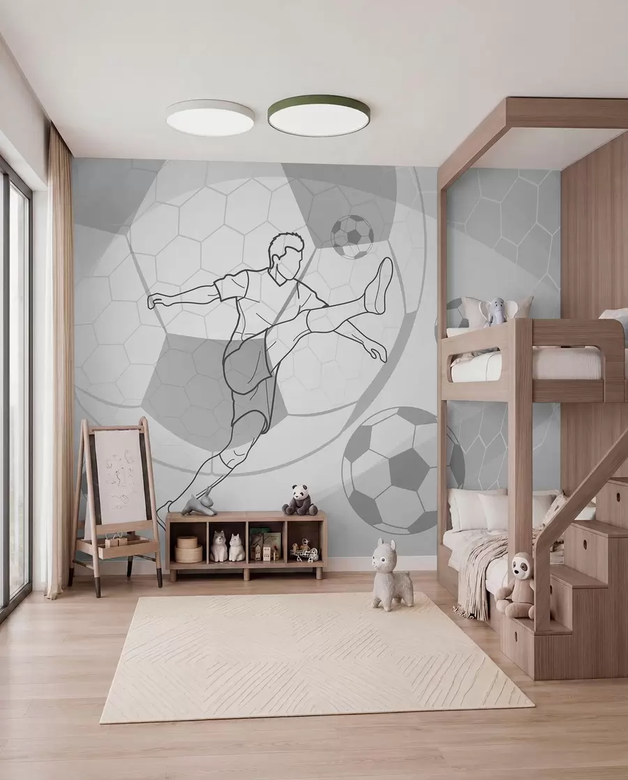 zidne murale Nogometaš u linijama w04601v1