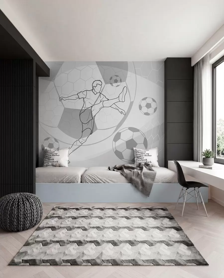 zidne murale Nogometaš u linijama w04601v1