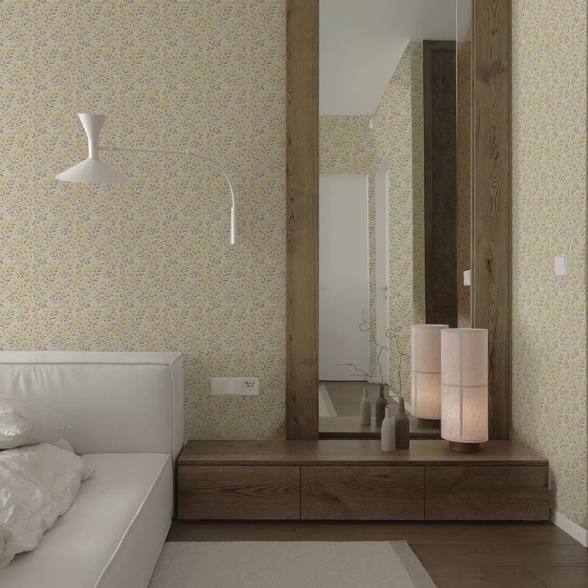 Pozadina Akvarel žutog cvijeća na svijetloj pozadini a00570