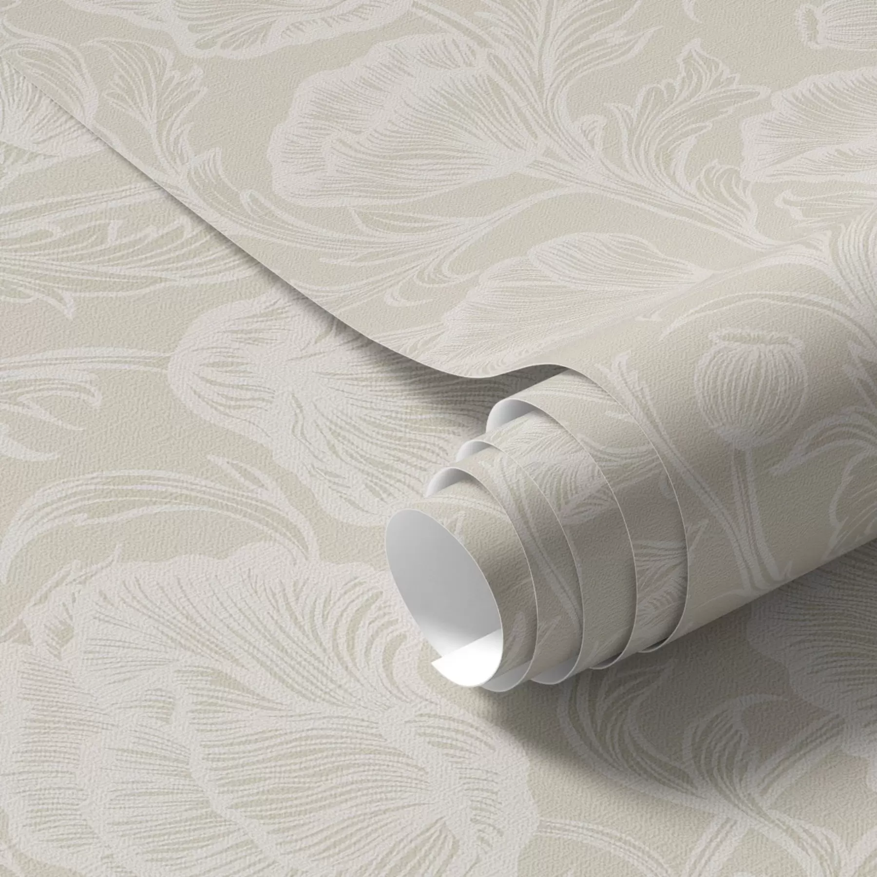zidne murale Lineart makovi na krem pozadini a00572