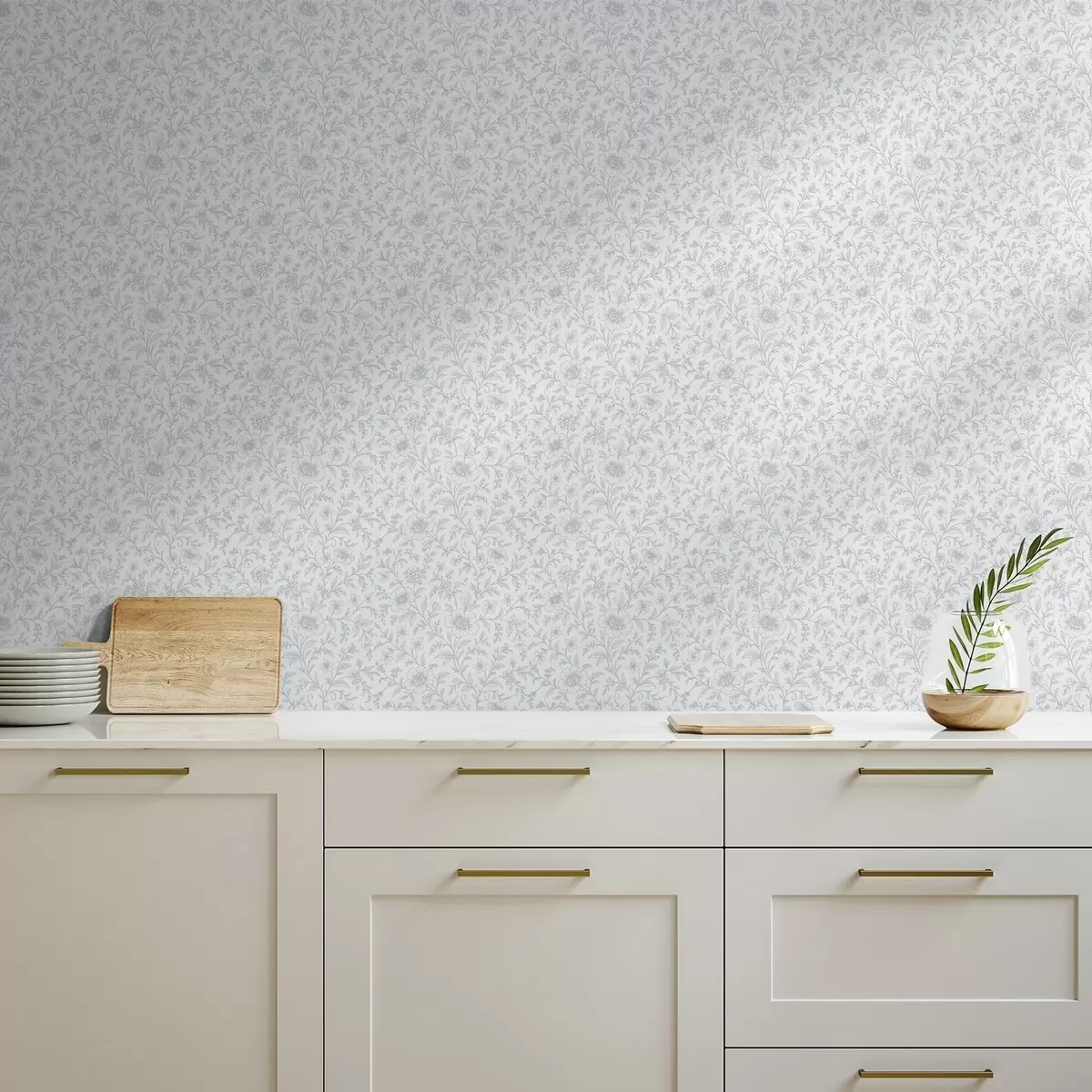 Pozadina Fini plavi cvjetovi linijske umjetnosti na prljavo bijeloj pozadini a00576