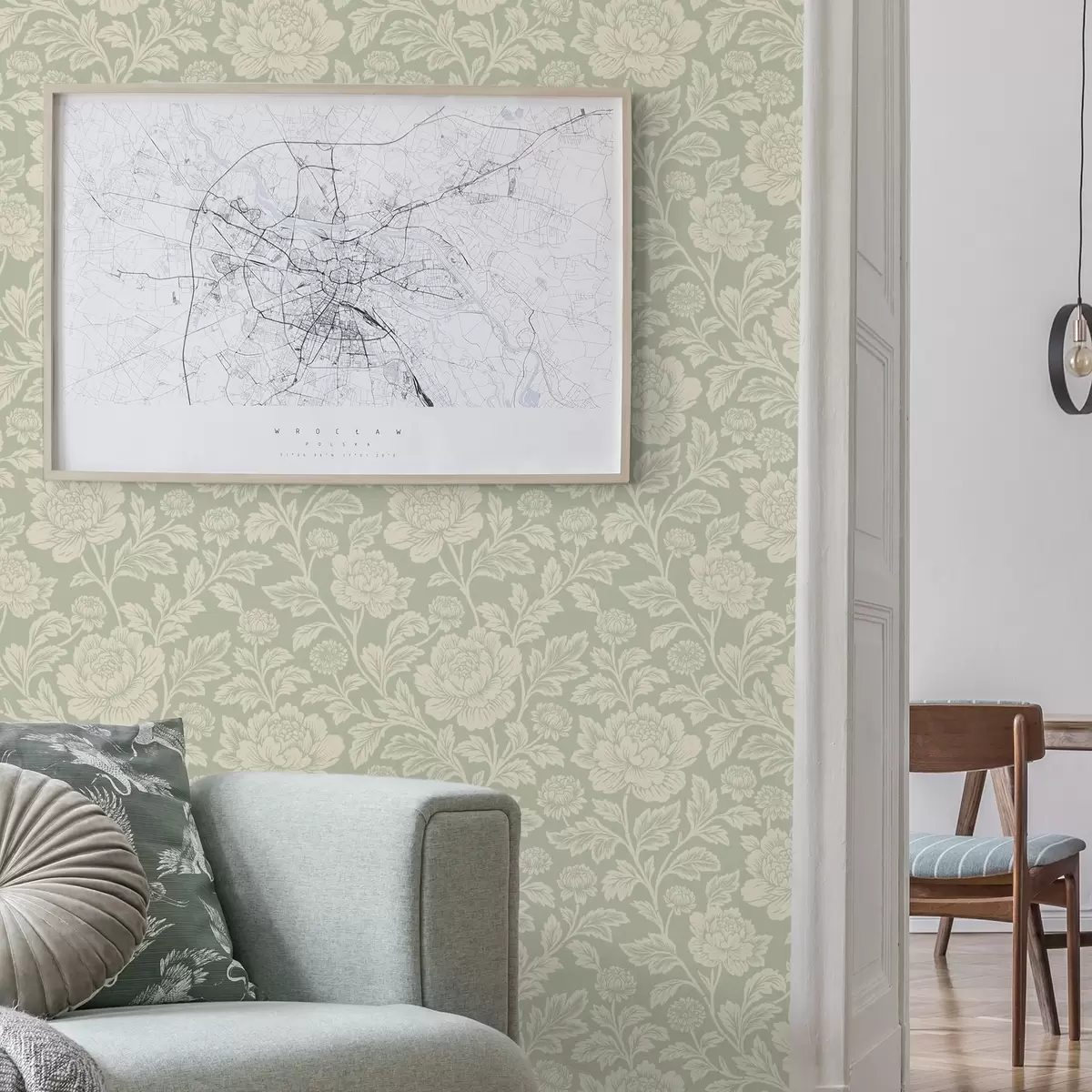 Pozadina Veliki linijski crteži božura na kaduljinoj pozadini a00582