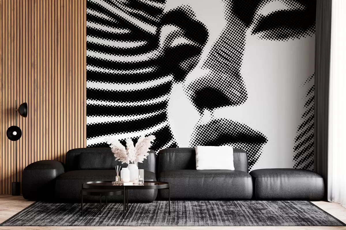 zidne murale Lice žene u pop art stilu w04504