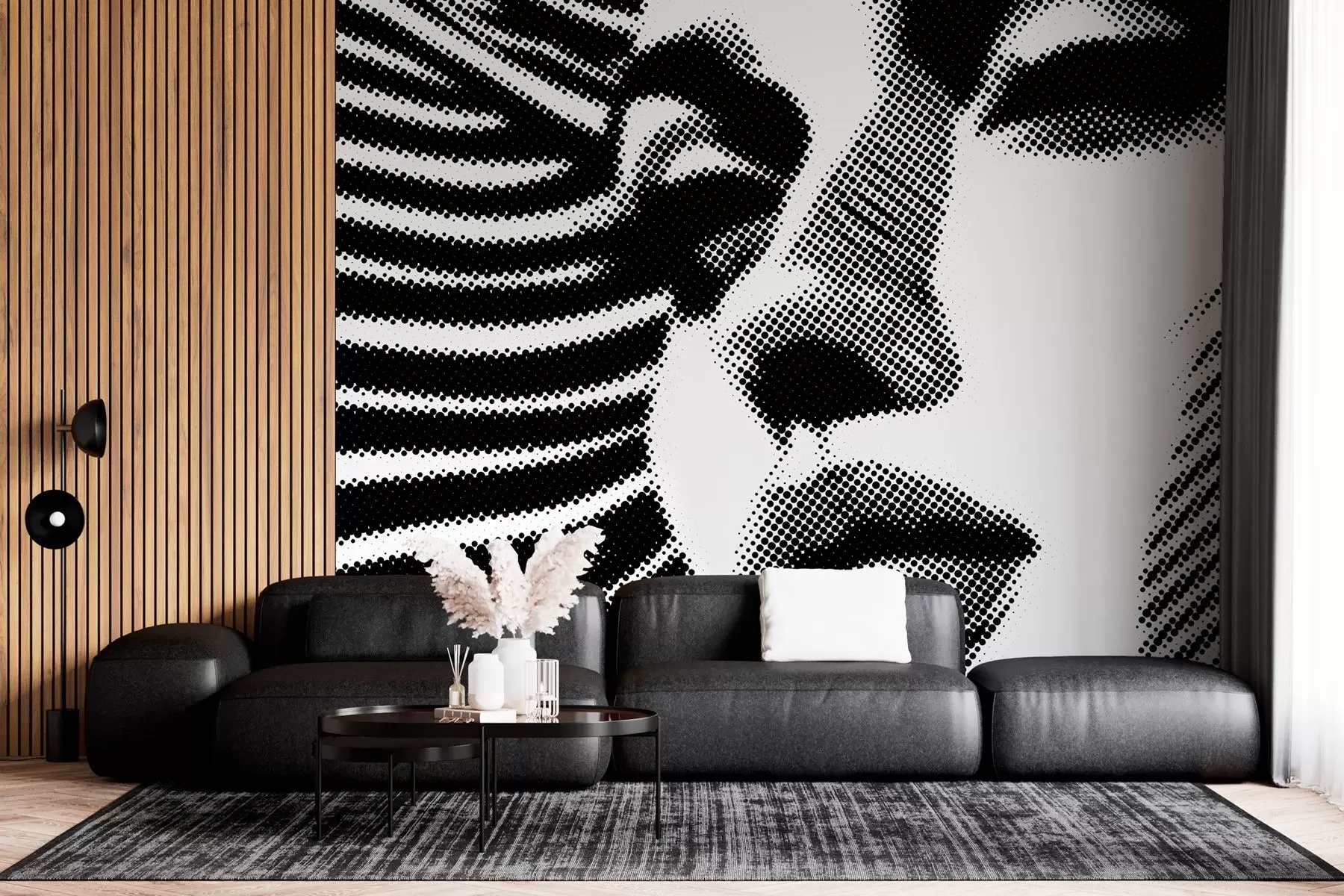 zidne murale Lice žene u pop art stilu w04504