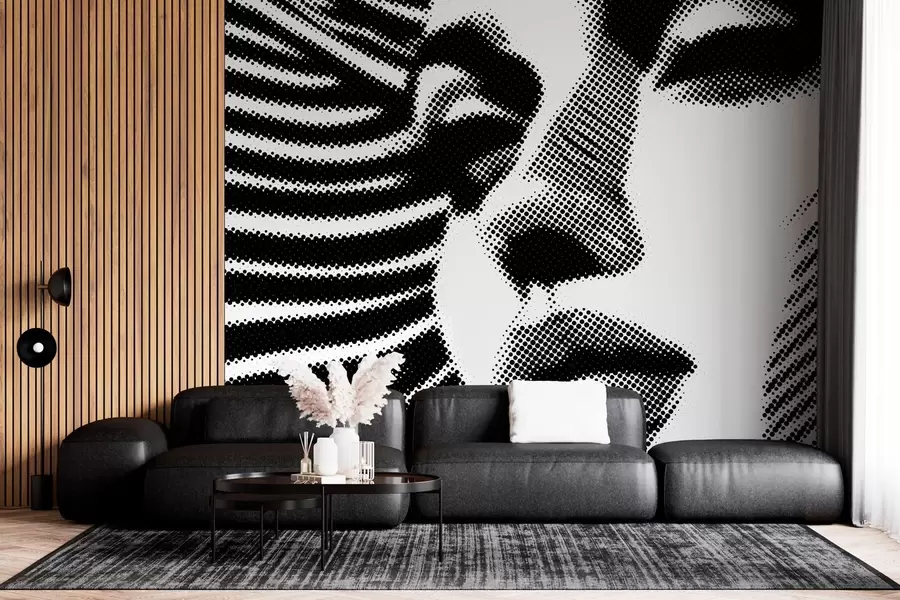 zidne murale Lice žene u pop art stilu w04504