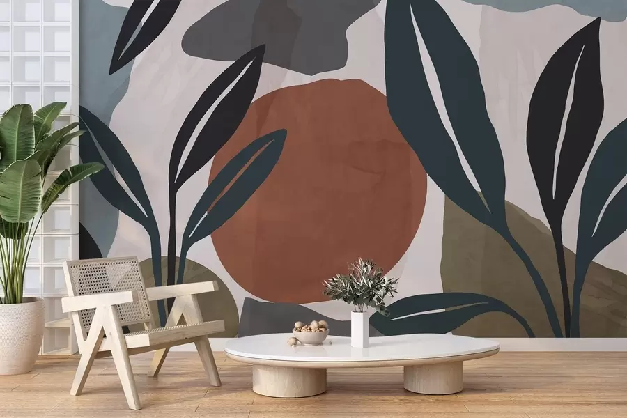 zidne murale Apstraktna botanika w04592