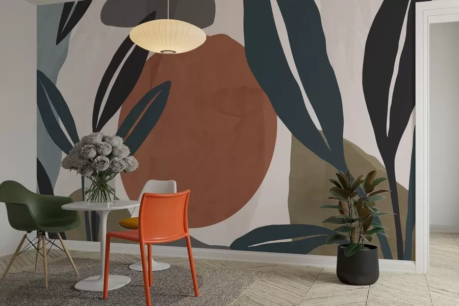 zidne murale Apstraktna botanika w04592