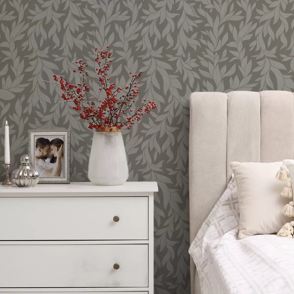 Pozadina Maslinasta pozadina s lišćem jorgovana, linearna tekstura a00616v1