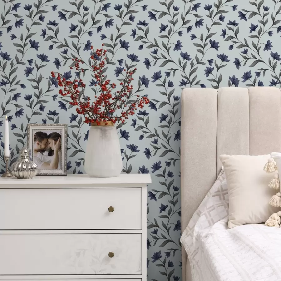 zidne murale Zvončići na svijetloplavoj pozadini a00622v3