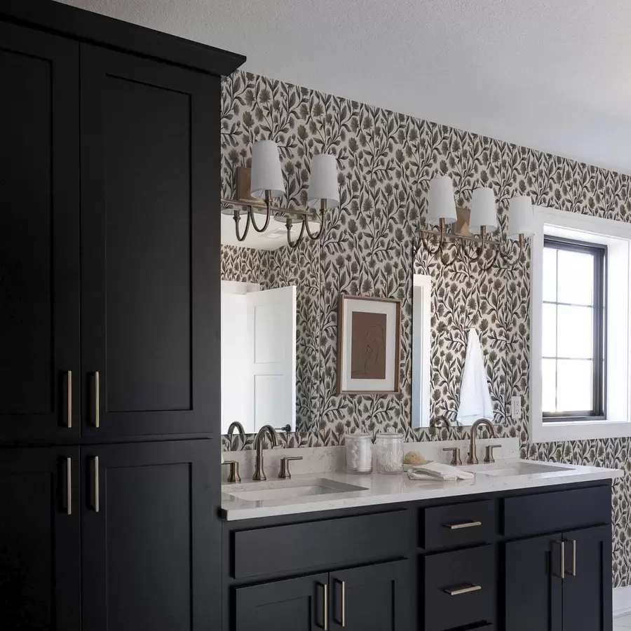 zidne murale Divlje cvijeće u sivo-maslinastim tonovima na krem pozadini a00623v1