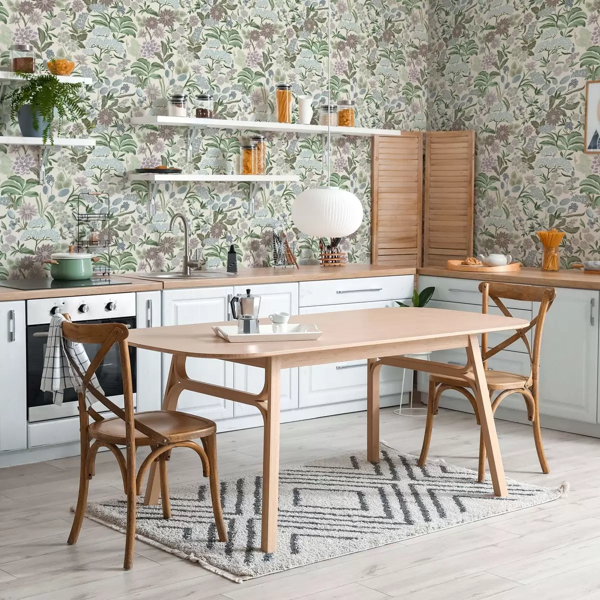 Pozadina Pastelno cvijeće i lišće u mint-plavoj paleti a00642