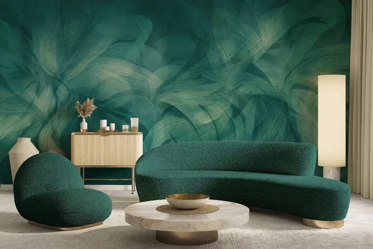 zidne murale Apstraktni valovi na betonskom zidu w04668