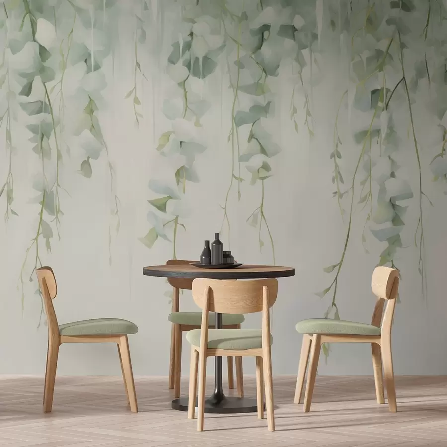 zidne murale Viseće grane s lišćem w04722