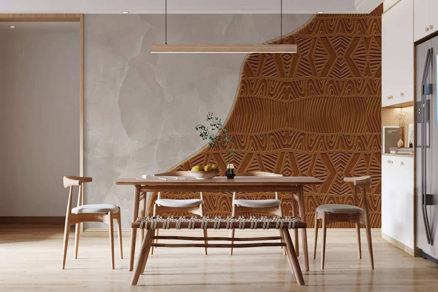 zidne murale Ornament i beton w04664