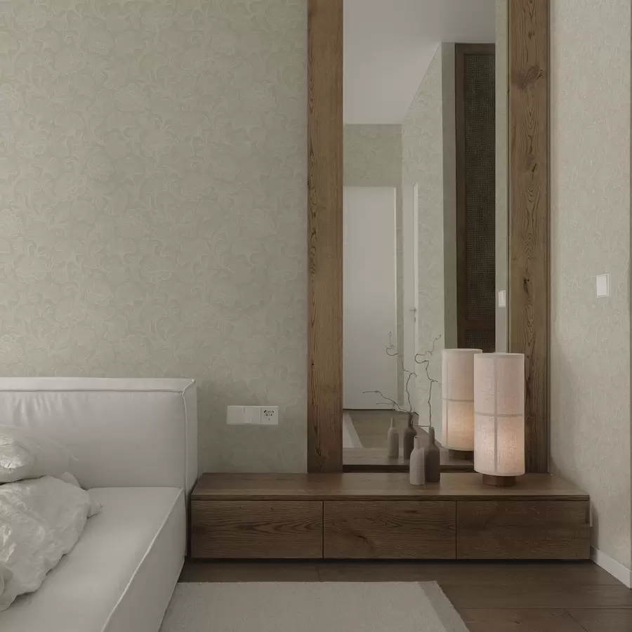 zidne murale Svijetli uzorak s ginkom i božurima a00700