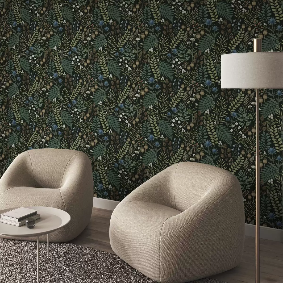 Pozadina Poljske trave, bobice i sjemenke na tamnoj pozadini a00706