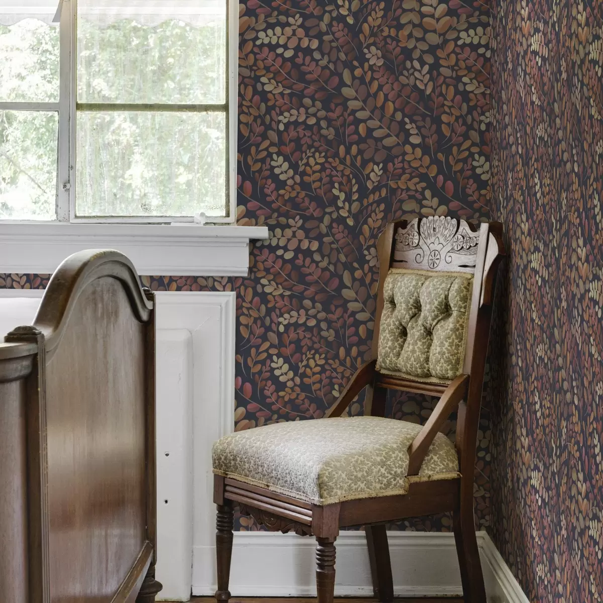 Pozadina Jesensko lišće u toplim narančasto-ružičastim tonovima a00799v2