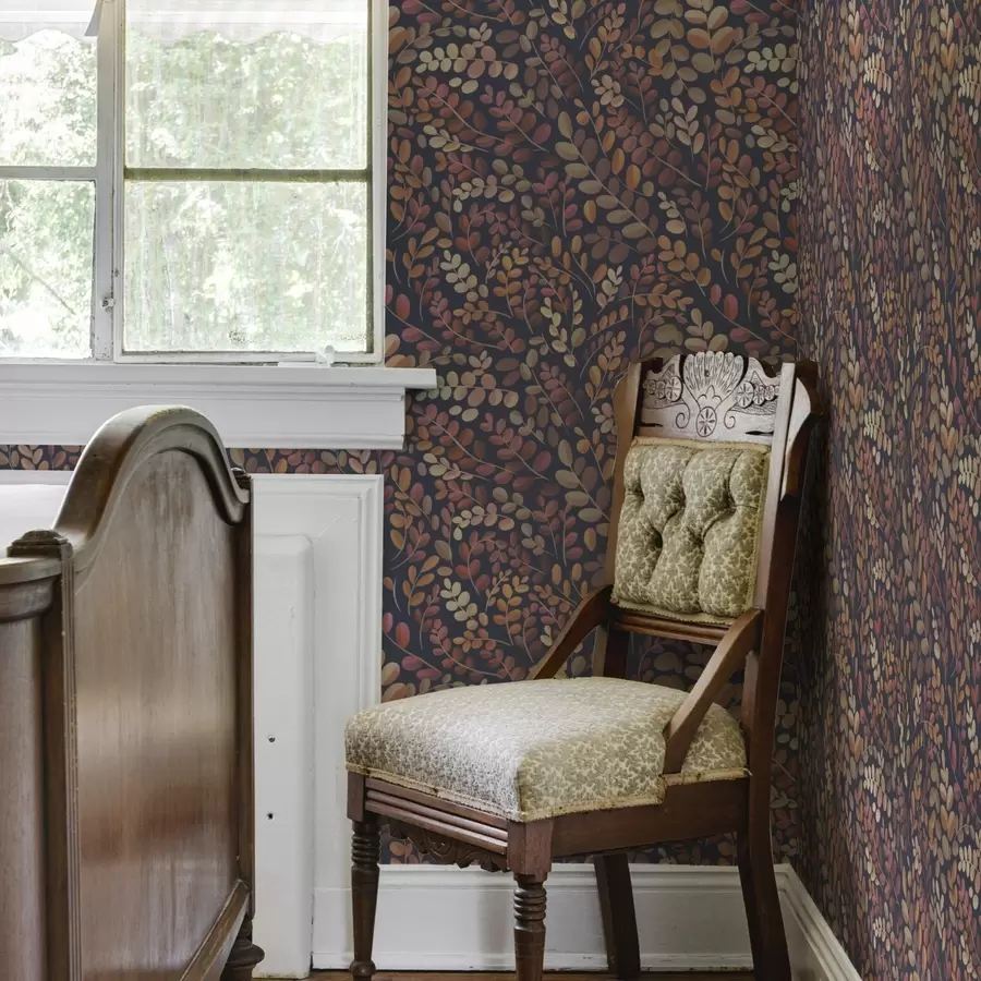 zidne murale Jesensko lišće u toplim narančasto-ružičastim tonovima a00799v2