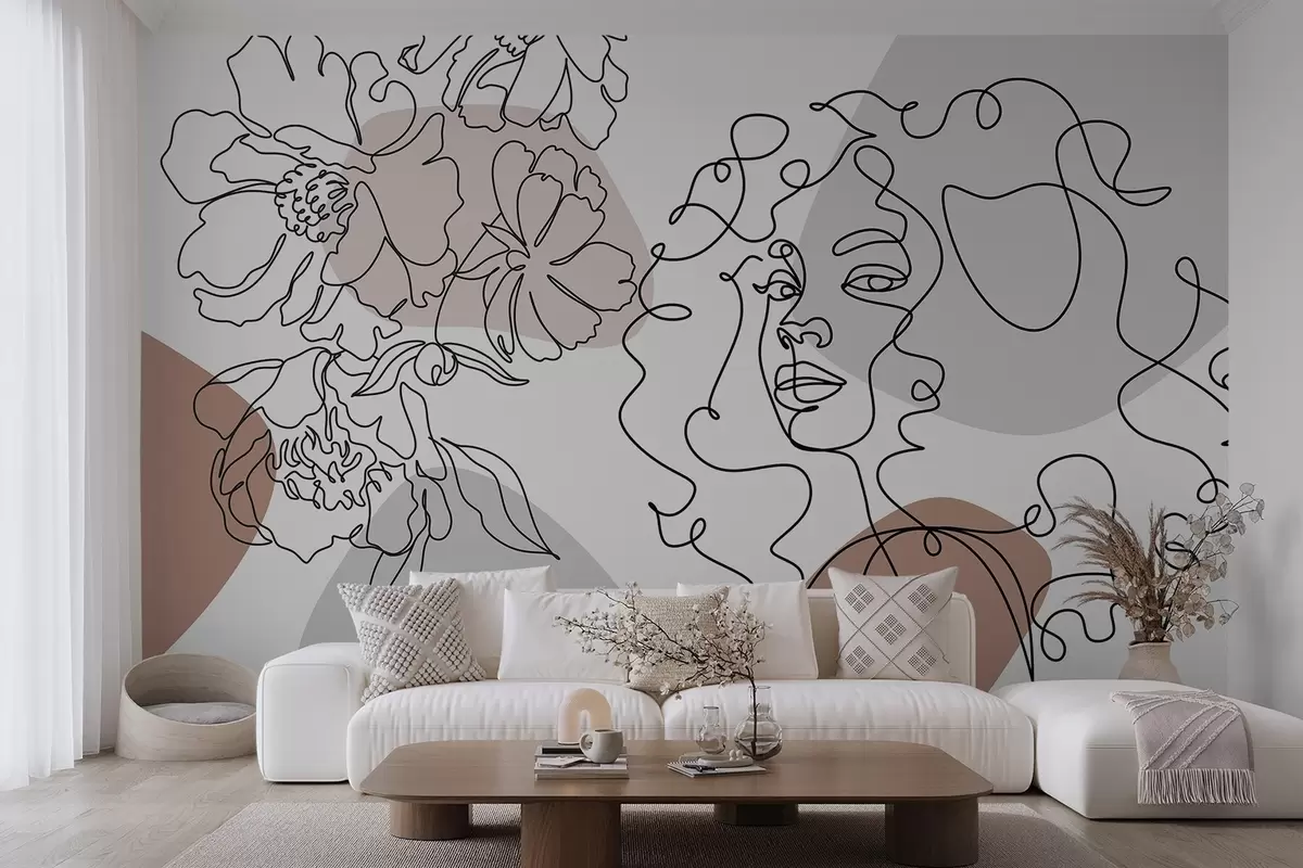 zidne murale Djevojka u redovima w04724