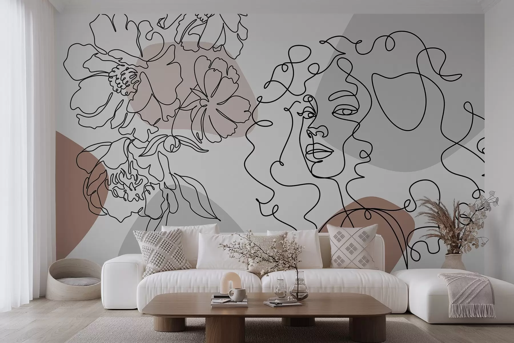 zidne murale Djevojka u redovima w04724