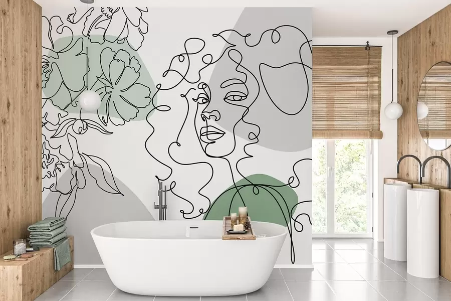 zidne murale Djevojka u redovima w04724v1