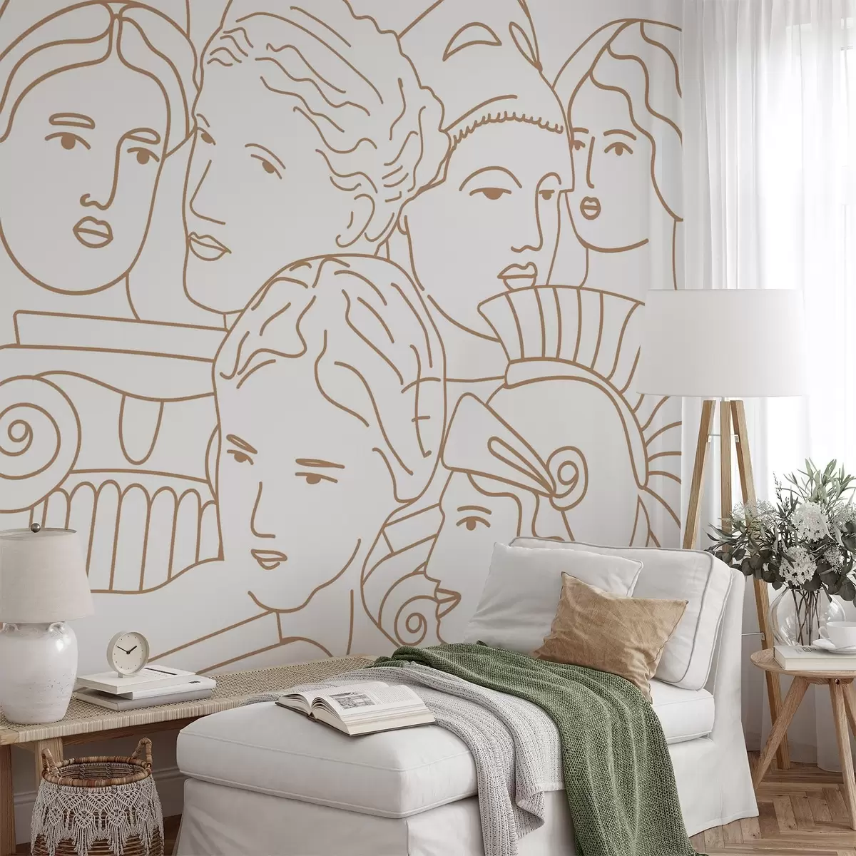 zidne murale Drevna lica w04728v1