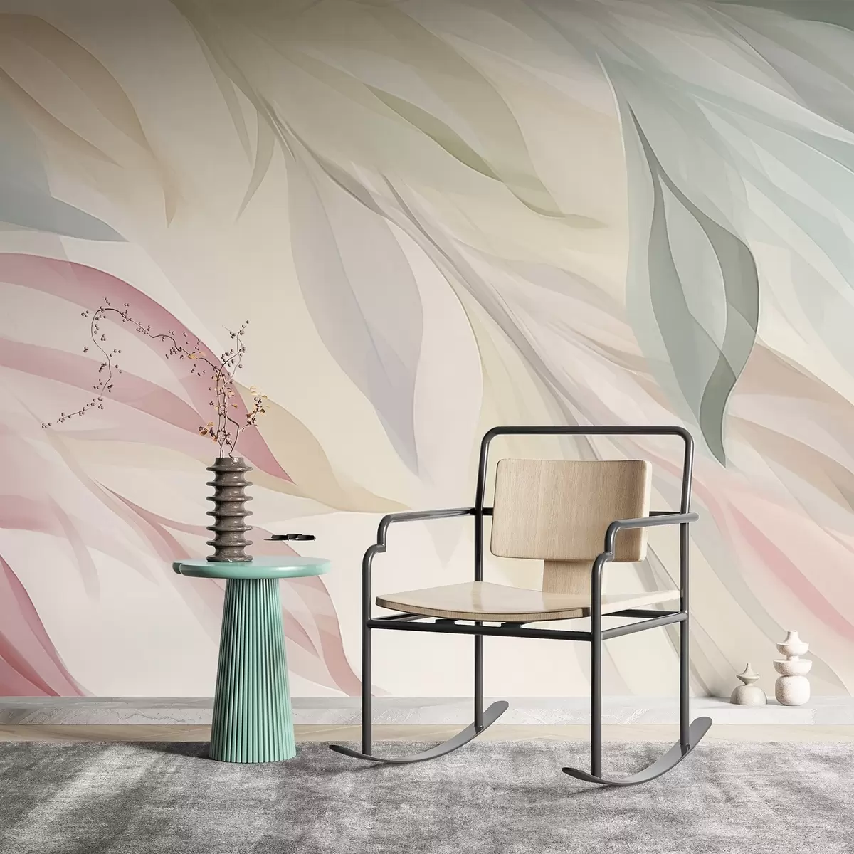 zidne murale Oštri raznobojni listovi w04742