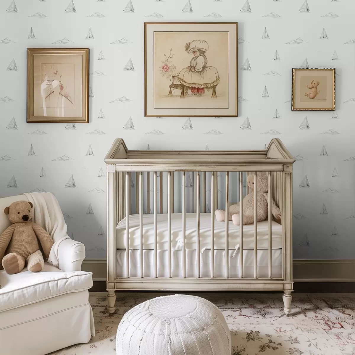 Pozadina Skicirajte jahte i otoke, svijetla pozadina a00654v2